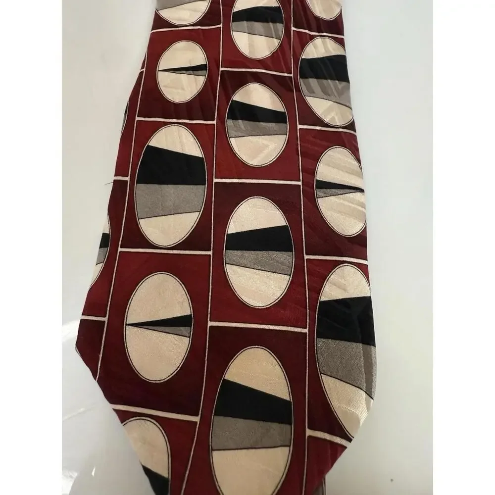 Screenplay‎ By Martin Wong Mens 100% Silk Necktie Abstract Tie